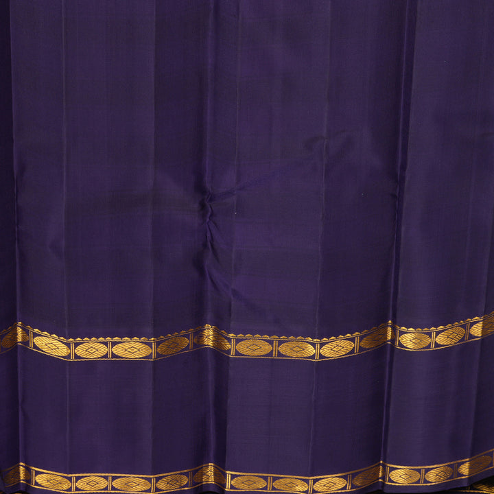 Hayagrivas Handloom Multicolour Checks Kanjivaram Silk Saree with Midnight Blue Border KBF800H9-1