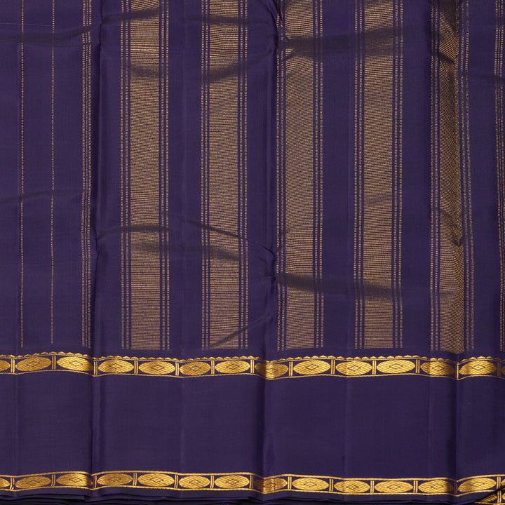 Hayagrivas Handloom Multicolour Checks Kanjivaram Silk Saree with Midnight Blue Border KBF800H9-1