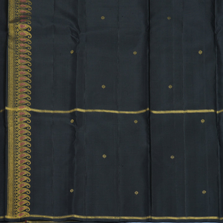 Hayagrivas Handloom Araku Maroon Kanjivaram Silk Saree with Black Border KBF804H4-1