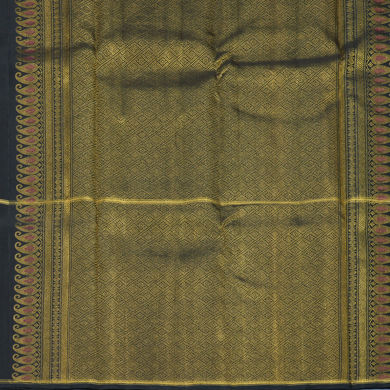 Hayagrivas Handloom Araku Maroon Kanjivaram Silk Saree with Black Border KBF804H4-1