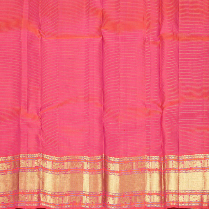 Hayagrivas Handloom Black Kanjivaram Silk Saree with Ganga Jamuna Border KBF804H7-1