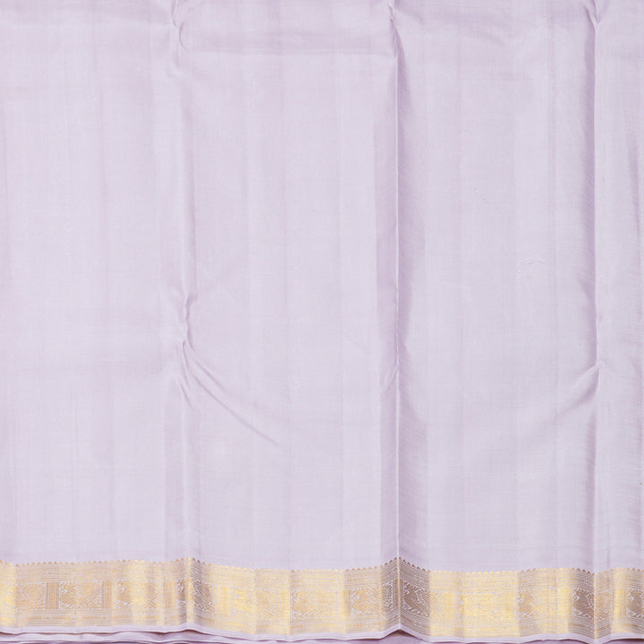 Hayagrivas Handloom Kum Kum Maroon Kanjivaram Silk Saree with Lilac Border KBF805H4-1