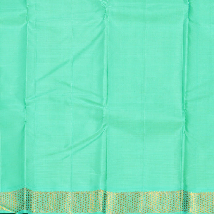 Hayagrivas Handloom Yellow Kanjivaram Silk Saree with Sea Green Border KBF806H2-1