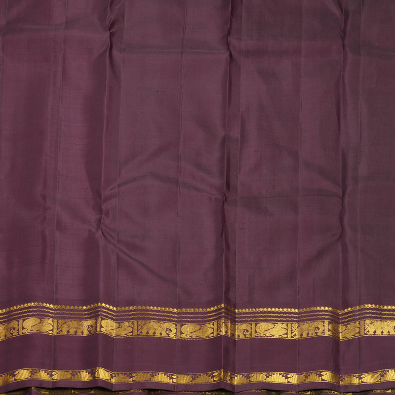 Hayagrivas Handloom Pista Green Kanjivaram Silk Saree with Burgundy Border KBF806H2-2