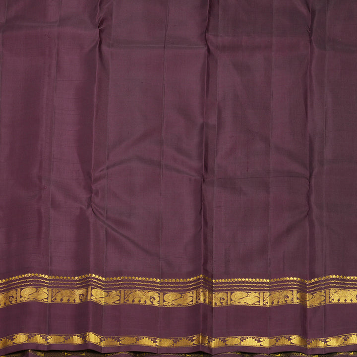 Hayagrivas Handloom Pista Green Kanjivaram Silk Saree with Burgundy Border KBF806H2-2