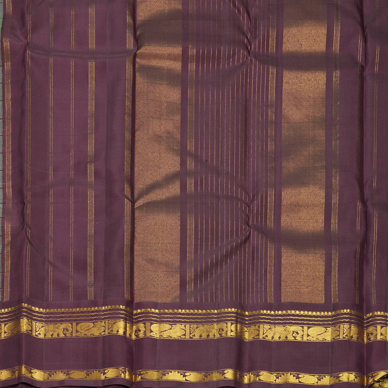Hayagrivas Handloom Pista Green Kanjivaram Silk Saree with Burgundy Border KBF806H2-2