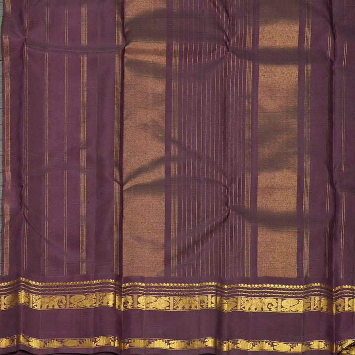 Hayagrivas Handloom Pista Green Kanjivaram Silk Saree with Burgundy Border KBF806H2-2