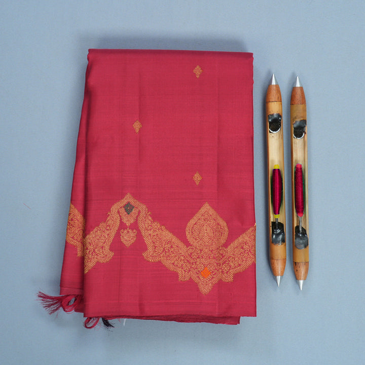 Hayagrivas Handloom Maroon Kanjivaram Silk Saree KBF807H10-1