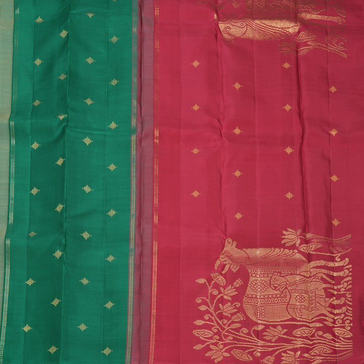 Hayagrivas Handloom Beige Kanjivaram Silk Saree KBF807H2-1