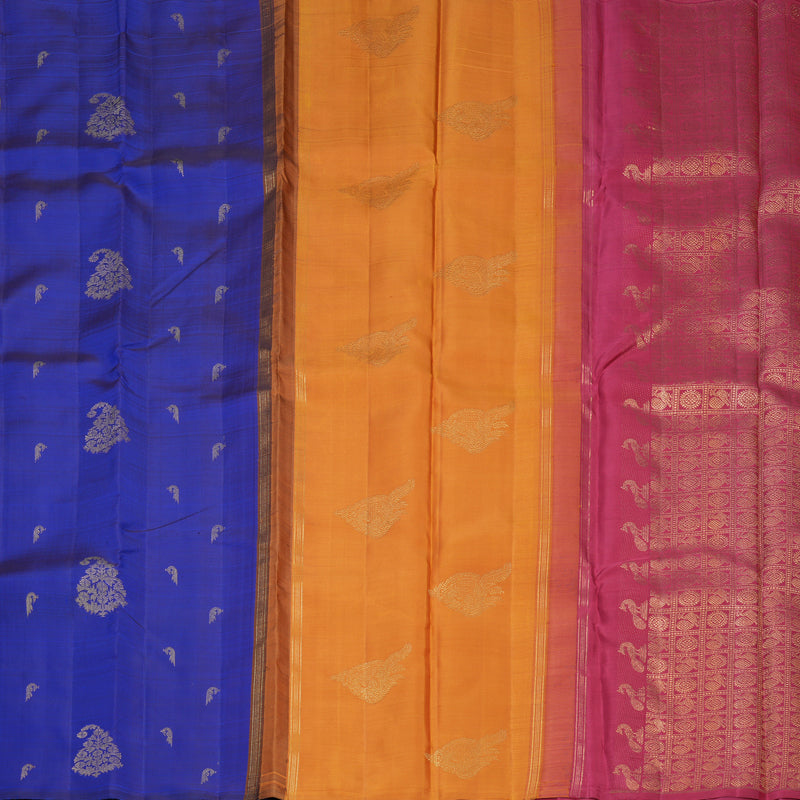 Hayagrivas Handloom Royal Blue Kanjivaram Silk Saree KBF807H5-1