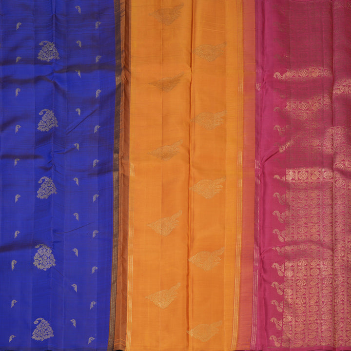 Hayagrivas Handloom Royal Blue Kanjivaram Silk Saree KBF807H5-1