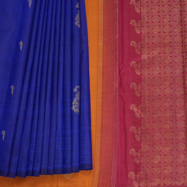 Hayagrivas Handloom Royal Blue Kanjivaram Silk Saree KBF807H5-1