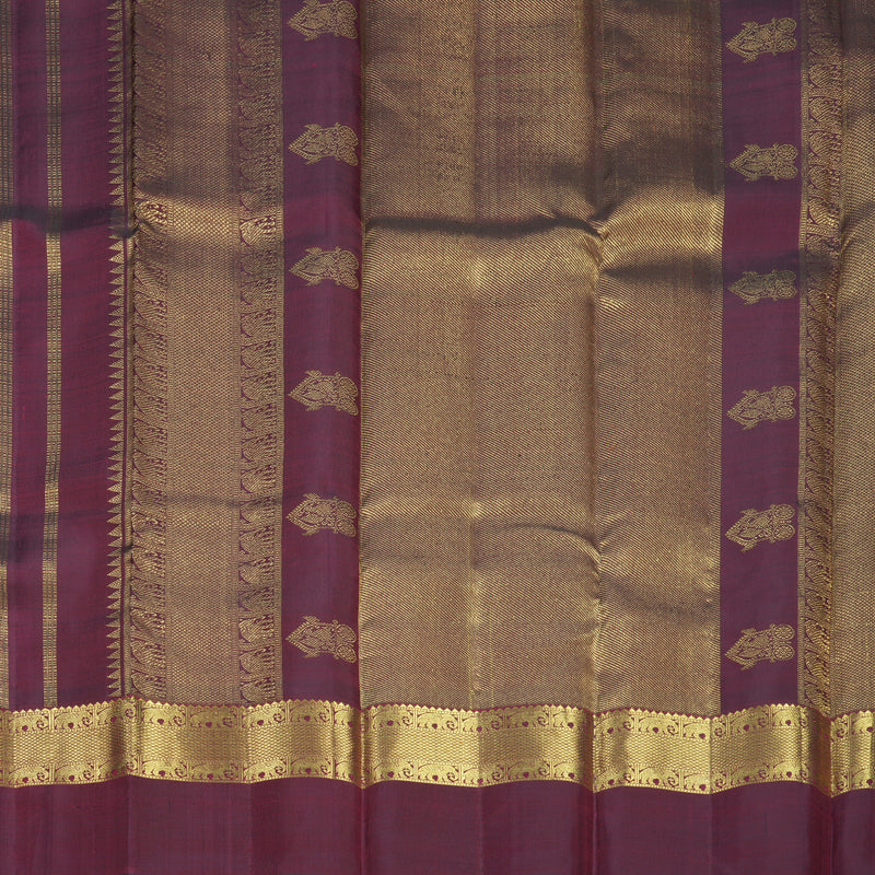 Hayagrivas Handloom Wine Maroon Kanjivaram Silk Saree KBF807H9-1