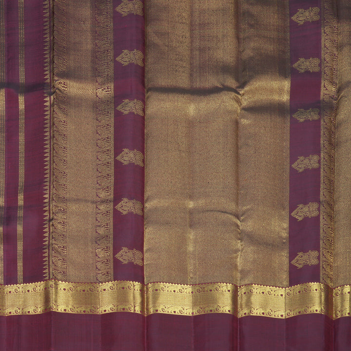 Hayagrivas Handloom Wine Maroon Kanjivaram Silk Saree KBF807H9-1