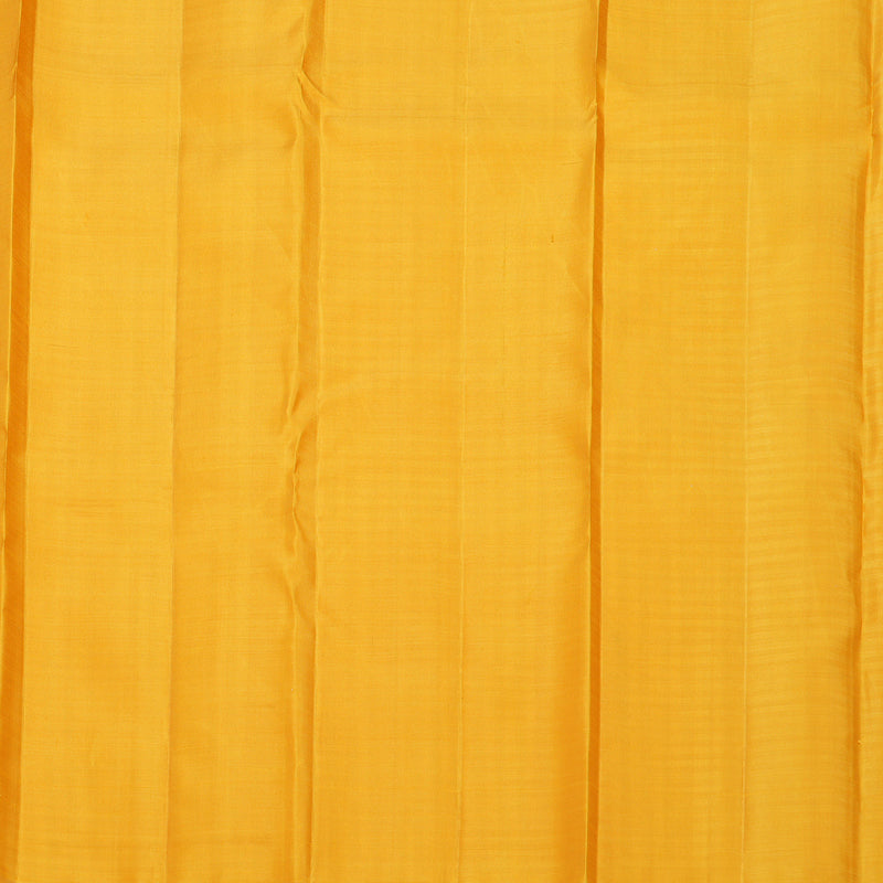 Hayagrivas Handloom Mustard &amp; White Checks Kanjivaram Silk Saree KBF811H1-2