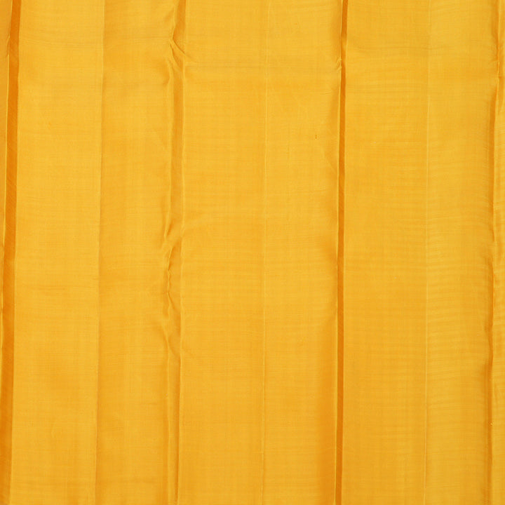Hayagrivas Handloom Mustard &amp; White Checks Kanjivaram Silk Saree KBF811H1-2