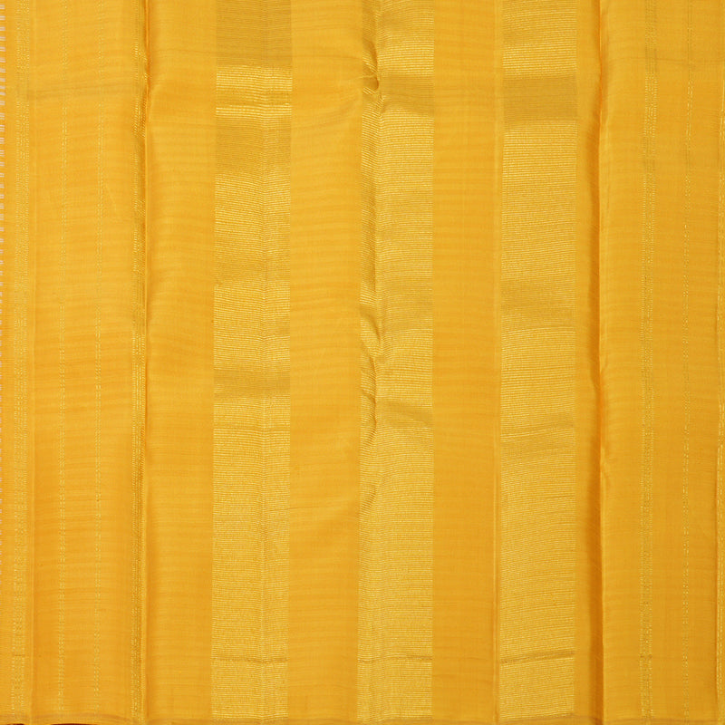 Hayagrivas Handloom Mustard &amp; White Checks Kanjivaram Silk Saree KBF811H1-2