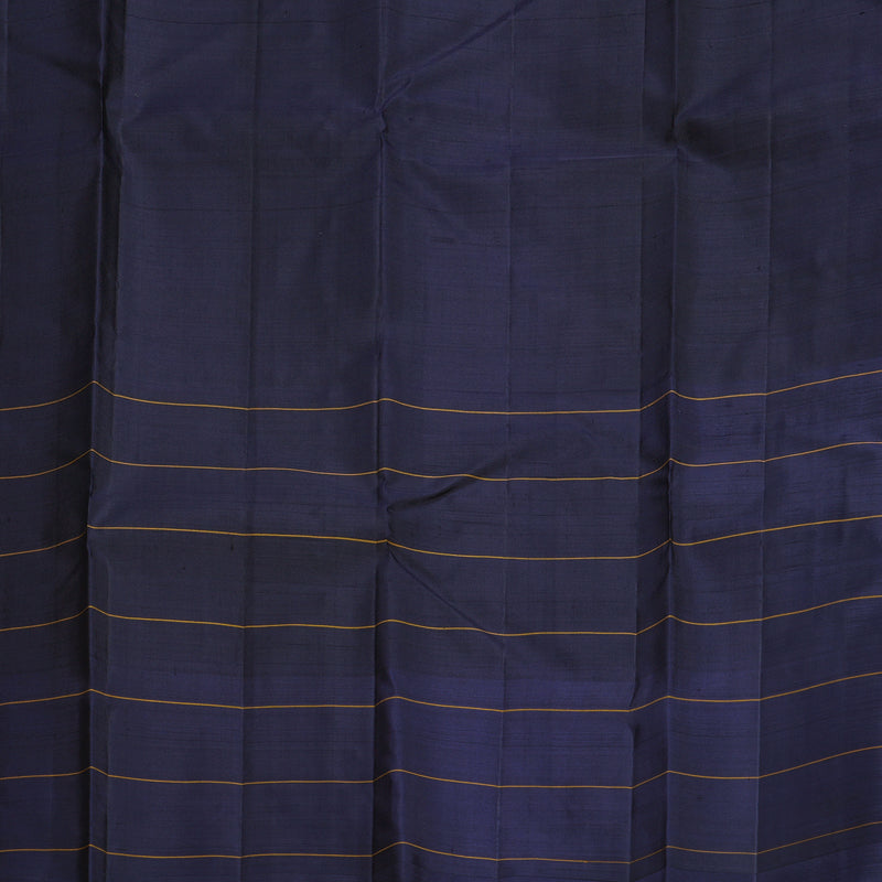 Hayagrivas Handloom Red Kanjivaram Silk Saree with Navy Blue Border KBF813H1-1
