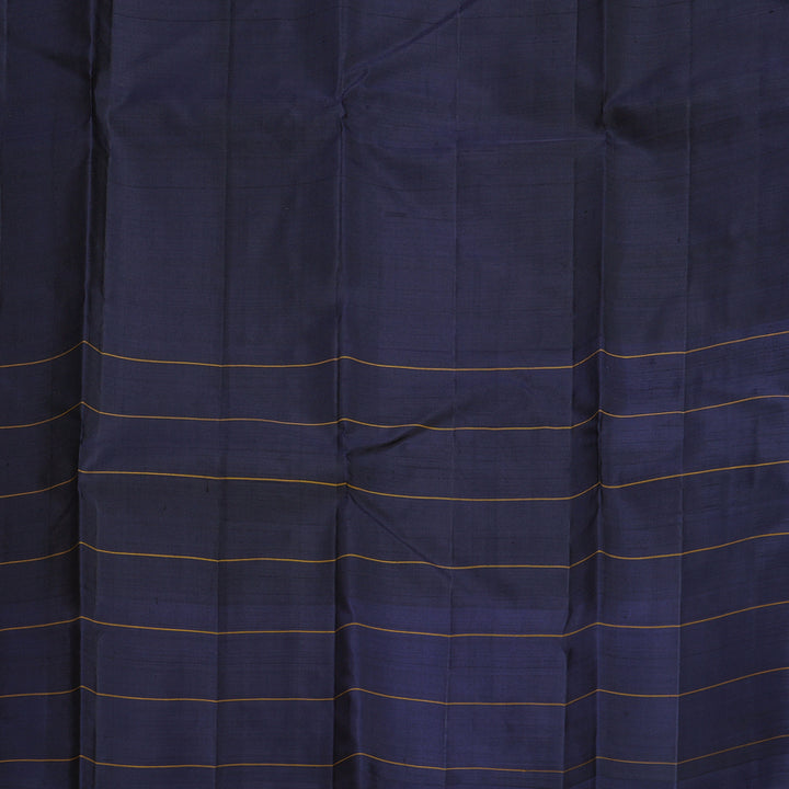 Hayagrivas Handloom Red Kanjivaram Silk Saree with Navy Blue Border KBF813H1-1