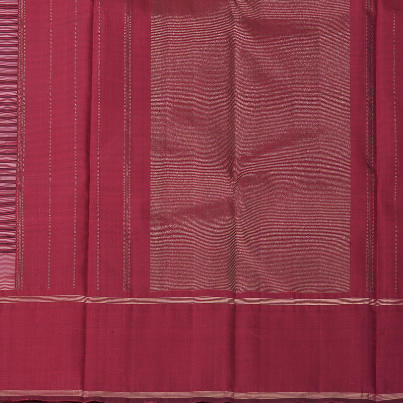 Hayagrivas Handloom Black &amp; White Checks Kanjivaram Silk Saree with Ganga Jamuna Border KBF813H2-2