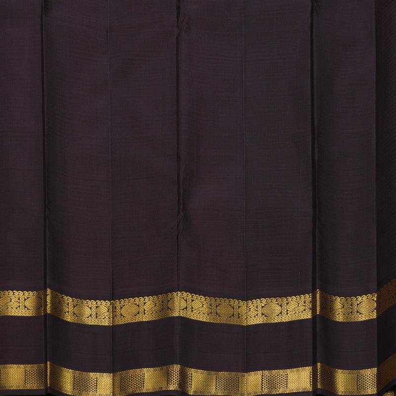Hayagrivas Handloom Mustard Yellow Kanjivaram Silk Saree with Kanchana Brown Border KBF813H4-1