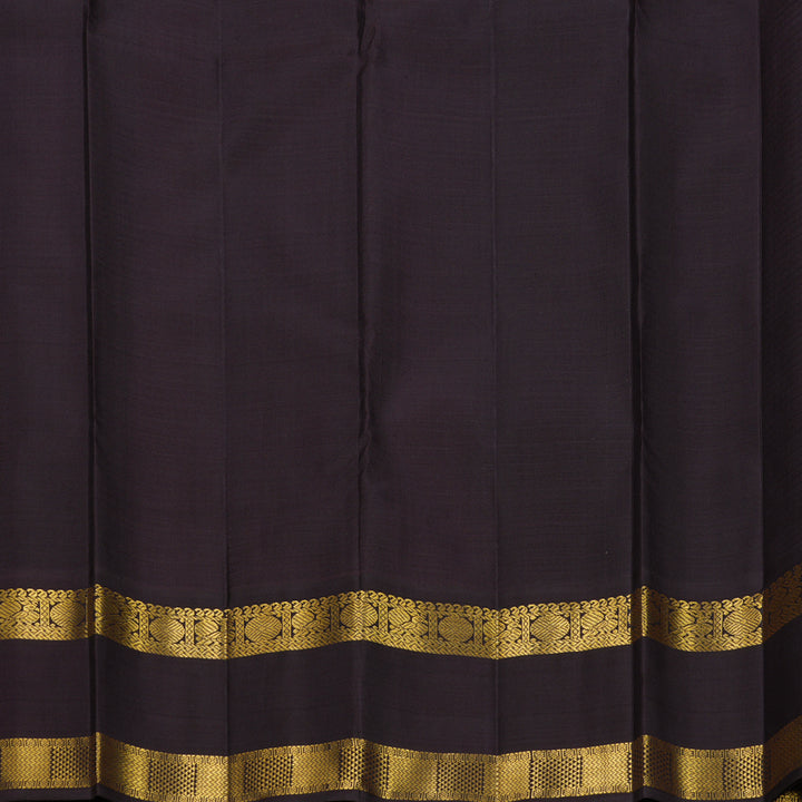 Hayagrivas Handloom Mustard Yellow Kanjivaram Silk Saree with Kanchana Brown Border KBF813H4-1