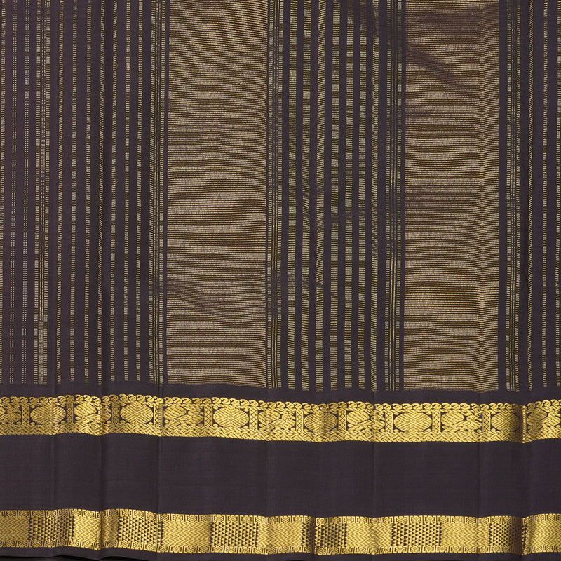 Hayagrivas Handloom Mustard Yellow Kanjivaram Silk Saree with Kanchana Brown Border KBF813H4-1