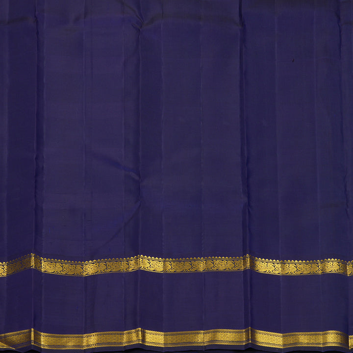 Hayagrivas Handloom Multicolour Checks Kanjivaram Silk Saree with Purplish-Blue Border KBF813H4-2
