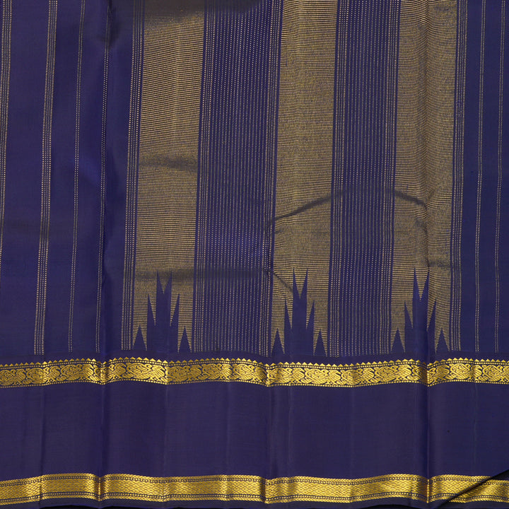 Hayagrivas Handloom Multicolour Checks Kanjivaram Silk Saree with Purplish-Blue Border KBF813H4-2