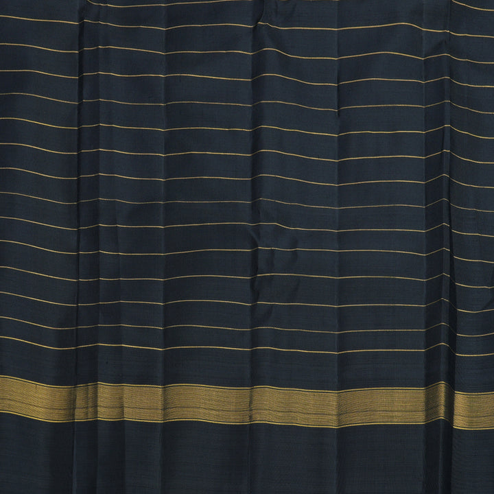 Hayagrivas Handloom Multicolour Checks Kanjivaram Silk Saree with Black Border KBF813H5-1