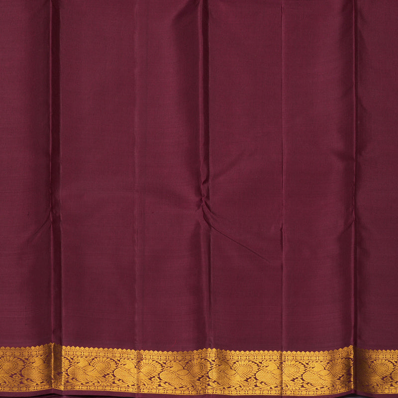 Hayagrivas Handloom Red Kanjivaram Silk Saree with Burgundy Border KBF814H1-1