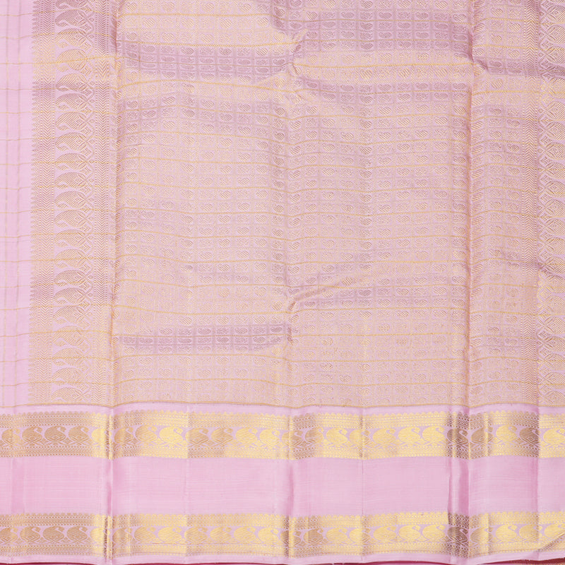 Hayagrivas Handloom Bottle Green Kanjivaram Silk Saree with Baby Pink Border KBF814H2-1