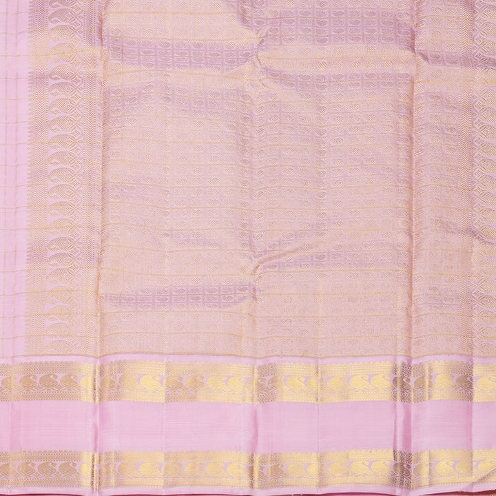 Hayagrivas Handloom Bottle Green Kanjivaram Silk Saree with Baby Pink Border KBF814H2-1