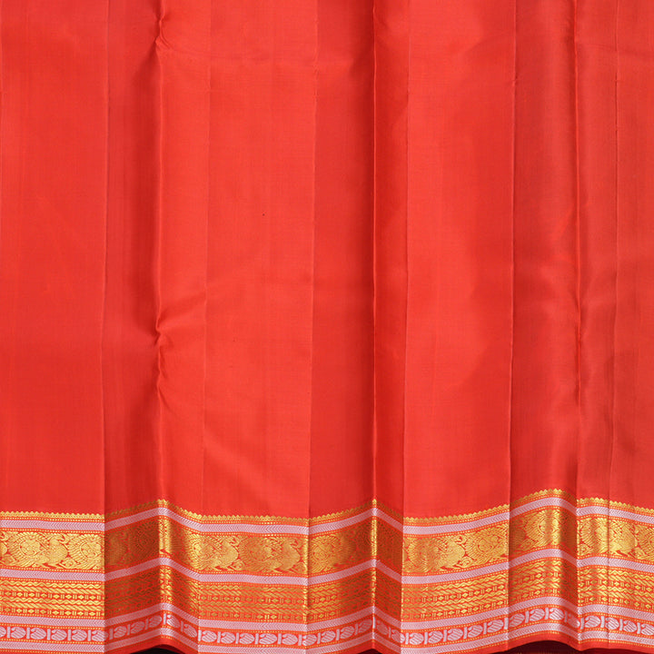 Hayagrivas Handloom Bottle Green Kanjivaram Silk Saree with Red Border KBF814H2-2