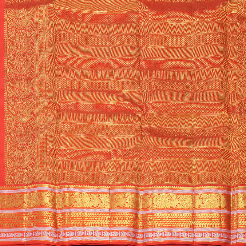 Hayagrivas Handloom Bottle Green Kanjivaram Silk Saree with Red Border KBF814H2-2