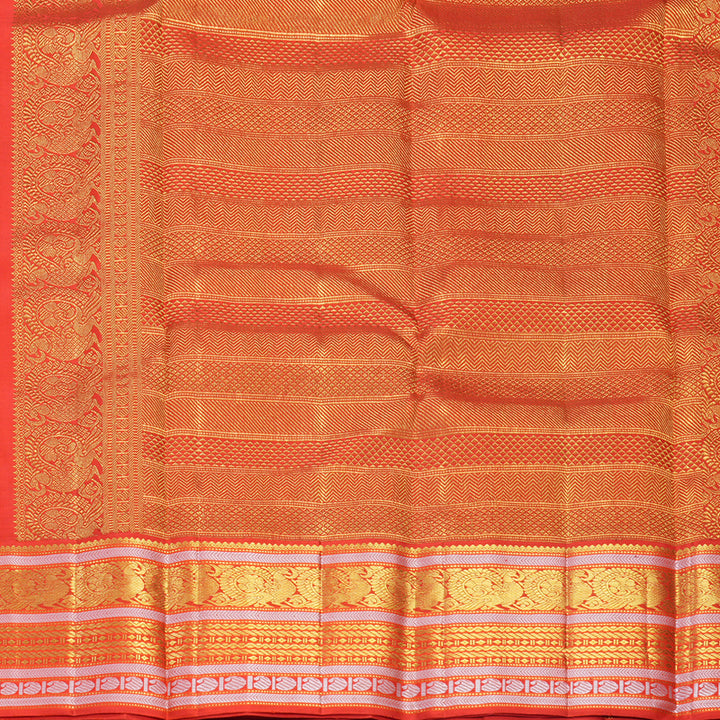 Hayagrivas Handloom Bottle Green Kanjivaram Silk Saree with Red Border KBF814H2-2