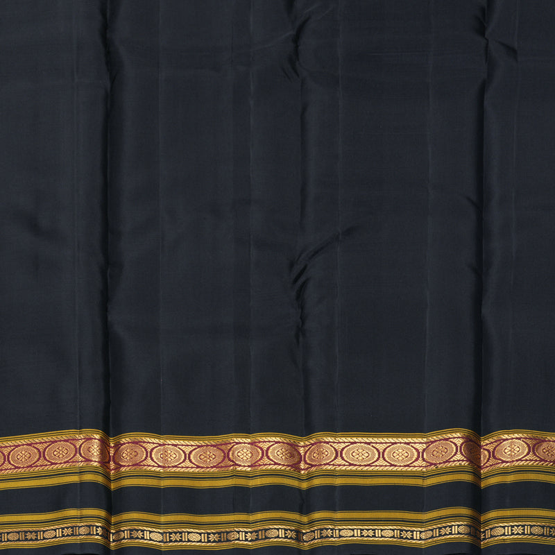 Hayagrivas Handloom Yellow &amp; Black (Zasa Zasa Kattam) Kanjivaram Silk Saree KBF814H3-1