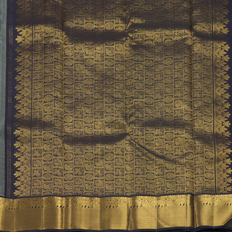 Hayagrivas Handloom Pista Green Kanjivaram Silk Saree with Nagapazham Border KBF815H2-2