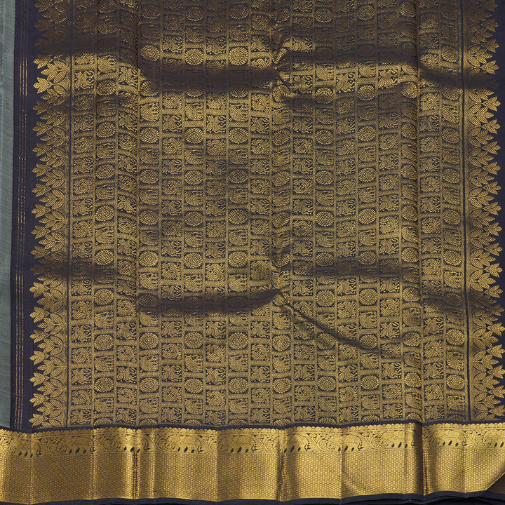 Hayagrivas Handloom Pista Green Kanjivaram Silk Saree with Nagapazham Border KBF815H2-2