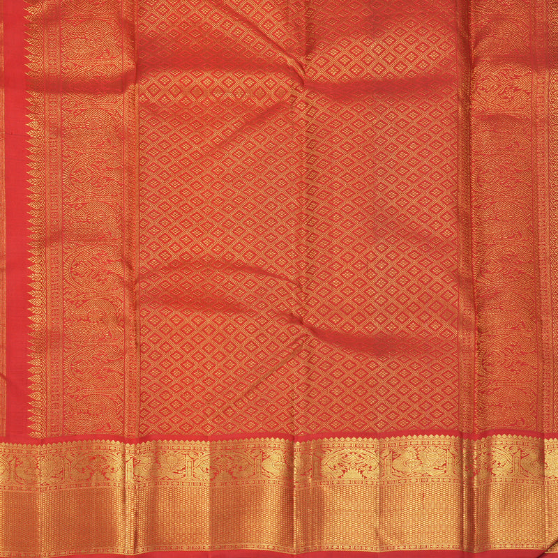 Hayagrivas Handloom Brinjal Purple Kanjivaram Silk Saree with Red Border KBF815H3-1