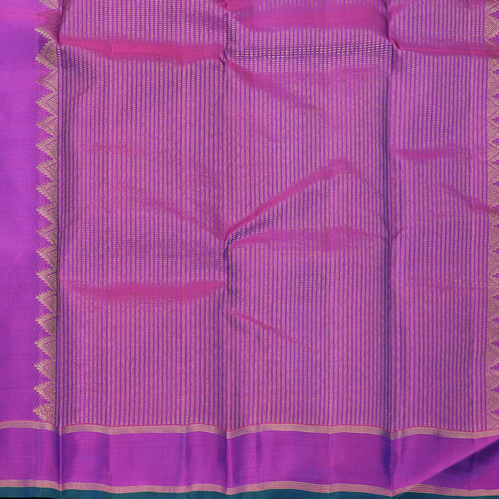Hayagrivas Handloom Mayilkazhuthu Kanjivaram Silk Saree with Purple Border KBF816H1-1