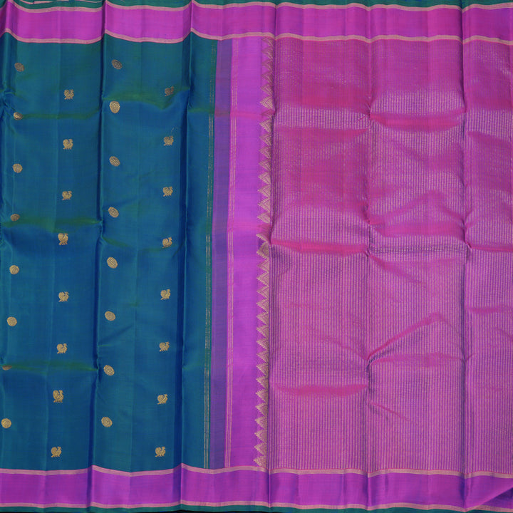 Hayagrivas Handloom Mayilkazhuthu Kanjivaram Silk Saree with Purple Border KBF816H1-1
