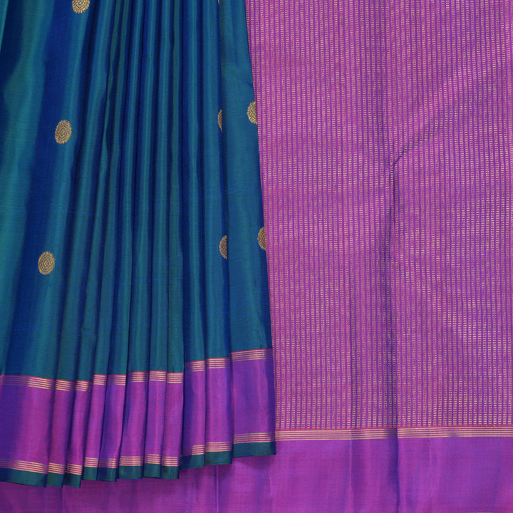Hayagrivas Handloom Mayilkazhuthu Kanjivaram Silk Saree with Purple Border KBF816H1-1