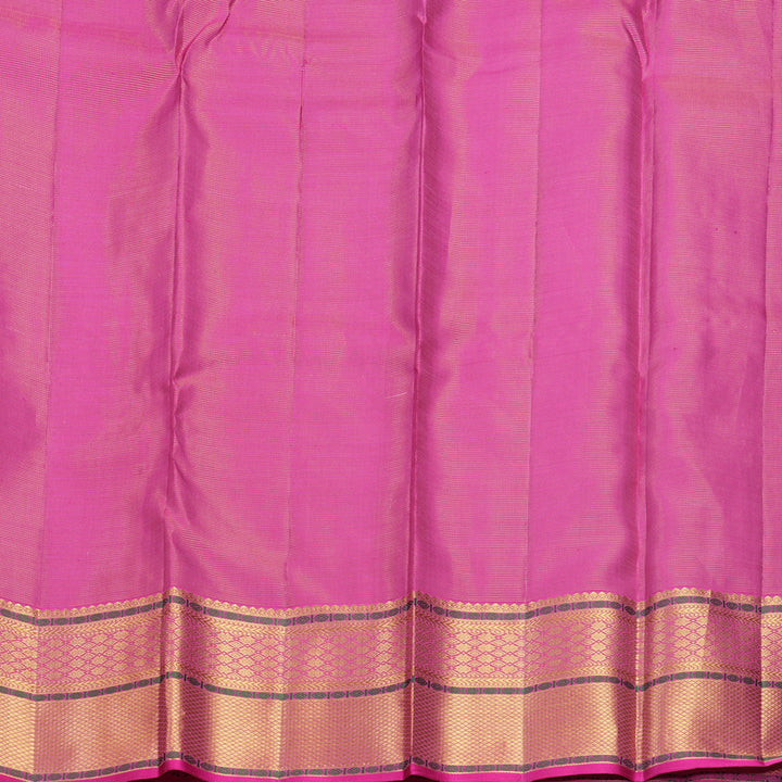 Hayagrivas Handloom Purple Kanjivaram Silk Saree with Pink Border KBF816H4-1