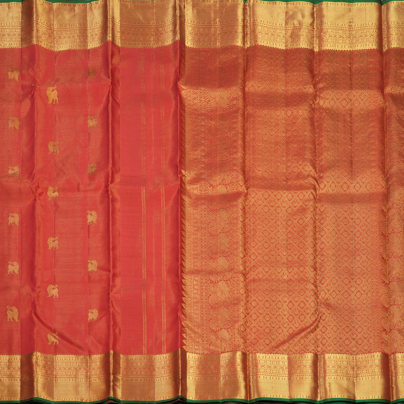Hayagrivas Handloom Red Kanjivaram Silk Saree KBF816H4-3