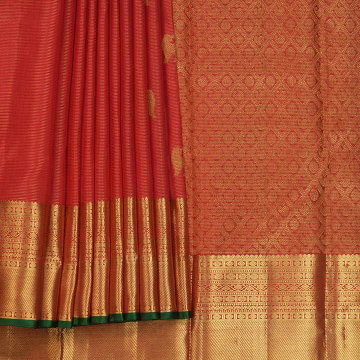 Hayagrivas Handloom Red Kanjivaram Silk Saree KBF816H4-3