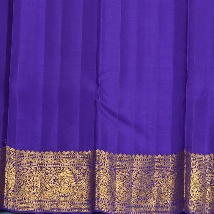 Hayagrivas Handloom Red Kanjivaram Silk Saree with Purple Border KBF817H2-6