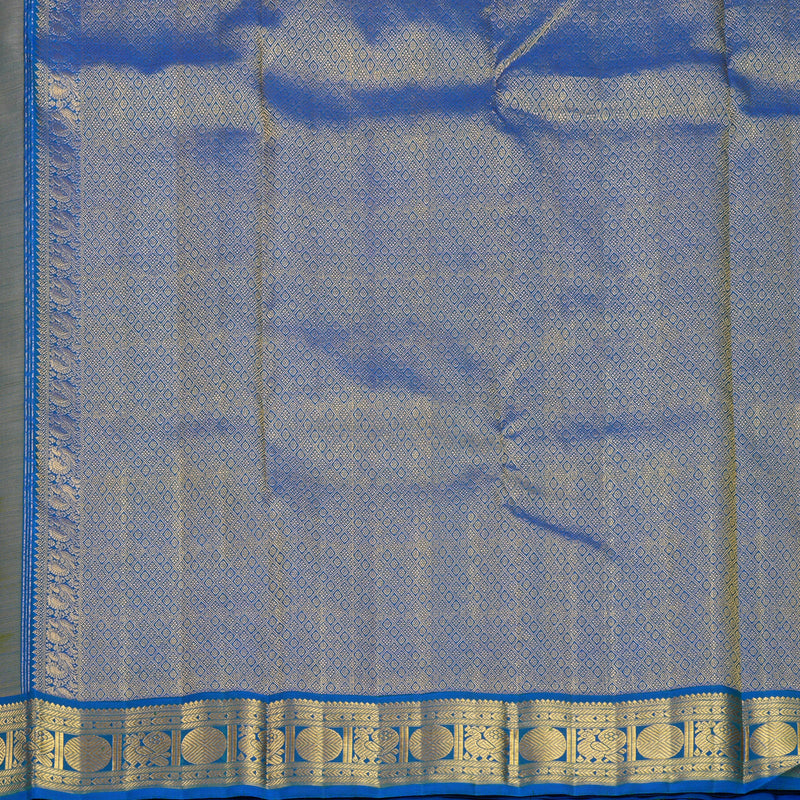 Hayagrivas Handloom Mambazham Orange Kanjivaram Silk Saree with Mayilkazhuthu Border KBF817H3-1