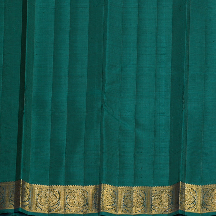 Hayagrivas Handloom Purple Kanjivaram Silk Saree with Peacock Green Border KBF817H4-1