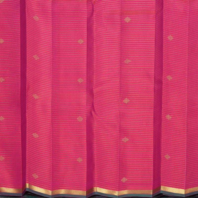 Hayagrivas Handloom Rani Pink Kanjivaram Silk Saree KBF819H6-1